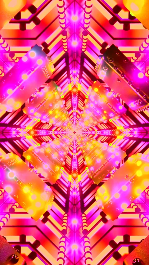 Colorful tunnel video loop creates an immersive visual experience with vibr.. Stock Footage 321268096
