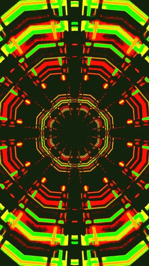 Colorful tunnel video loop creates a mesmerizing effect with seamless trans.. Stock Footage 321268358