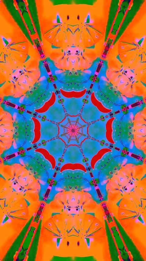 Colorful tunnel video loop creates a vibrant and immersive visual experienc.. Stock Footage 321564302