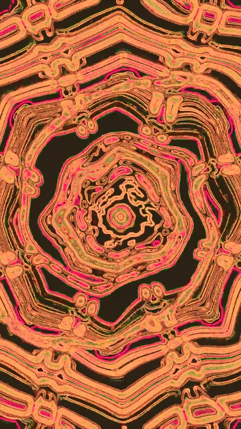 Colorful tunnel video loop creates a mesmerizing immersion with vibrant pat.. Stock Footage 321567735