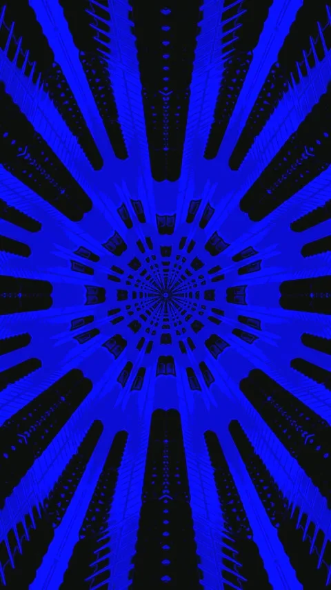 Colorful tunnel video loop creates endless motion with vibrant blue design .. Vidéo 321570466