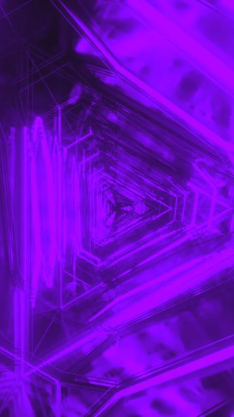 Colorful tunnel video loop creates a mesmerizing effect with vibrant purple.. Видео 321571874