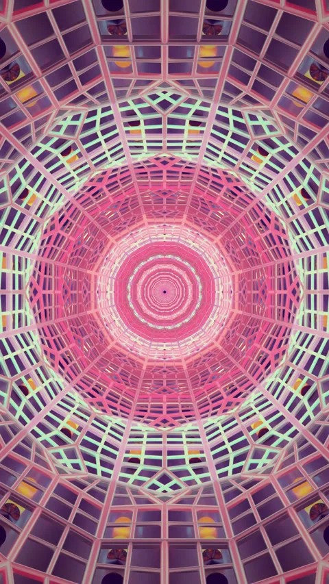 Colorful tunnel video loop creates motion background for screensavers and l.. Stock Footage 322775480