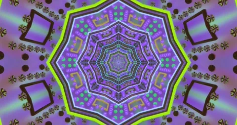 Colorful tunnel video loop creating a vibrant visual experience w Stock Footage 318174639