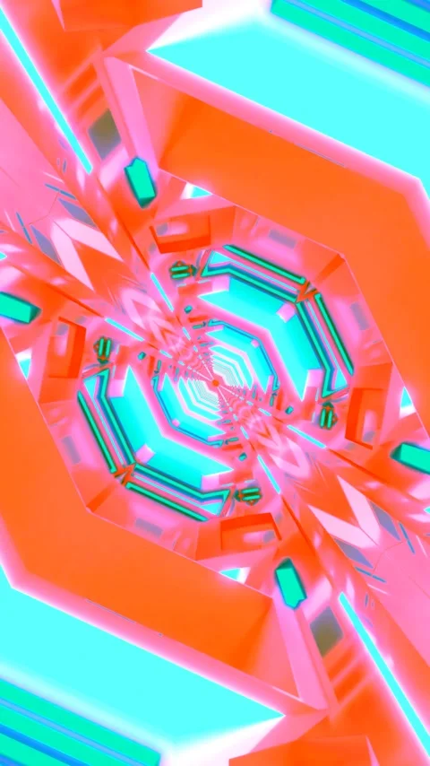 Colorful tunnel video loop creating a mesmerizing visual journey through vi.. Stock-Footage 320353563