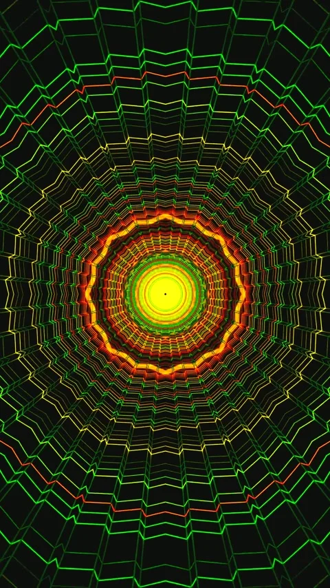 Colorful tunnel video loop creating a dynamic visual effect for screensaver.. Stock Footage 321569304