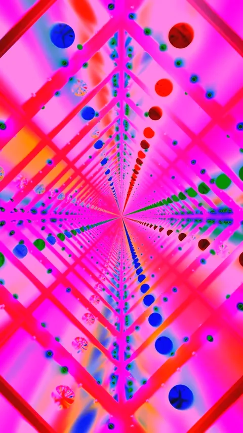 Colorful tunnel video loop creating an immersive visual experience with vib.. Video stock 321570509