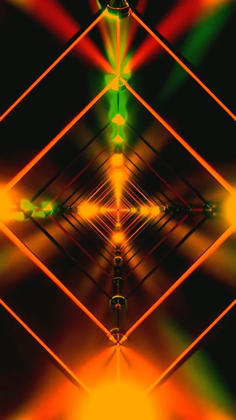 Colorful tunnel video loop creating a seamless surreal experience with vibr.. Stock Footage 321571222