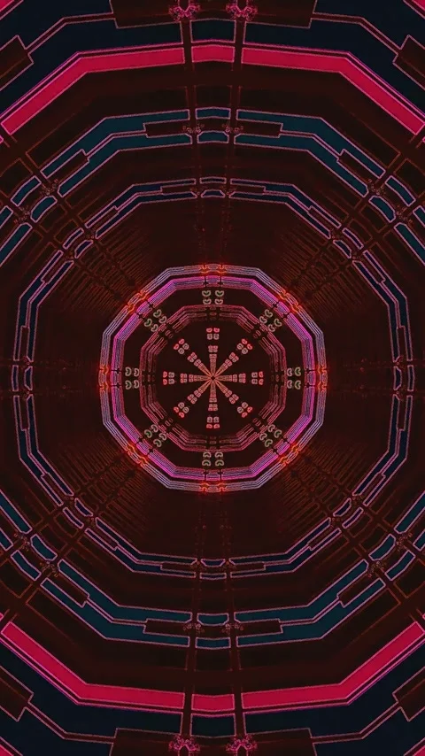 Colorful tunnel video loop creating an immersive visual experience with sea.. Stock Footage 321575456