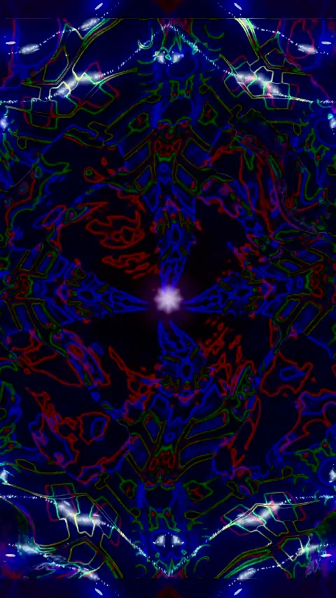 Colorful tunnel video loop displaying vibrant light patterns and seamless m.. Stock Footage 321271638