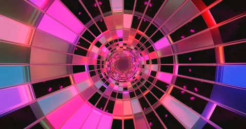 Colorful tunnel video loop dynamic motion background seamless live wallpape.. Stock Footage 321795447