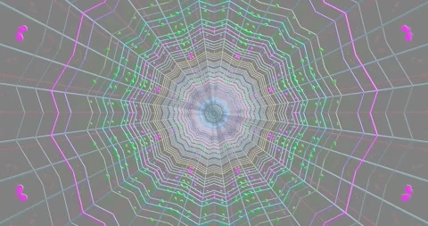Colorful tunnel video loop with seamless animation for screensaver display Stock Footage 318790015