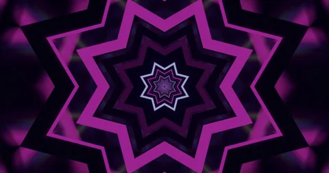 Colorful tunnel video loop with seamless motion in abstract star pattern de.. Stock Footage 318790620