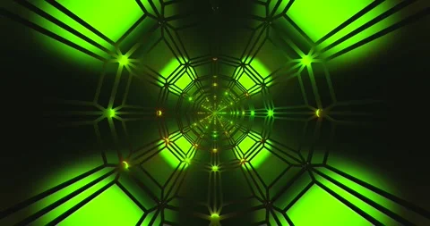 Colorful tunnel video loop with seamless transition showcasing vibrant gree.. Stock Footage 318792369