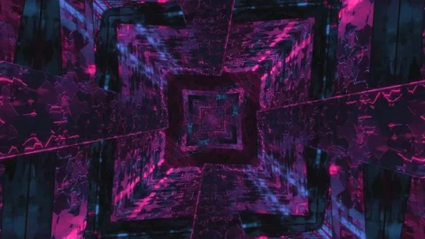 Colorful tunnel video loop with seamless motion for immersive background ex.. Stock Footage 318933845