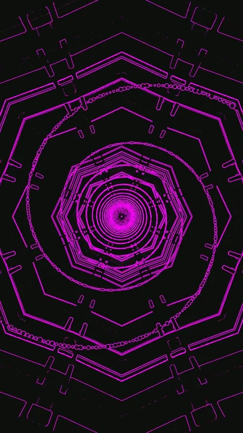 Colorful tunnel video loop seamless screensaver creates immersive digital e.. Stock Footage 321563627