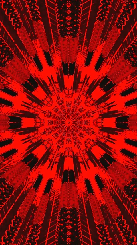 Colorful tunnel video loop showcasing a dynamic red pattern ideal for scree.. Video stock 321564392