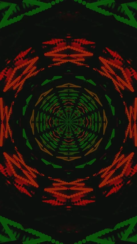 Colorful tunnel video loop showing vibrant patterns in a seamless loop for .. Stock Footage 321571876