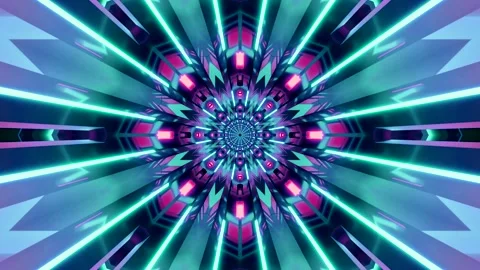 Colorful tunnel video loop with vibrant lights creating dynamic visual effe.. Stock Footage 320046669