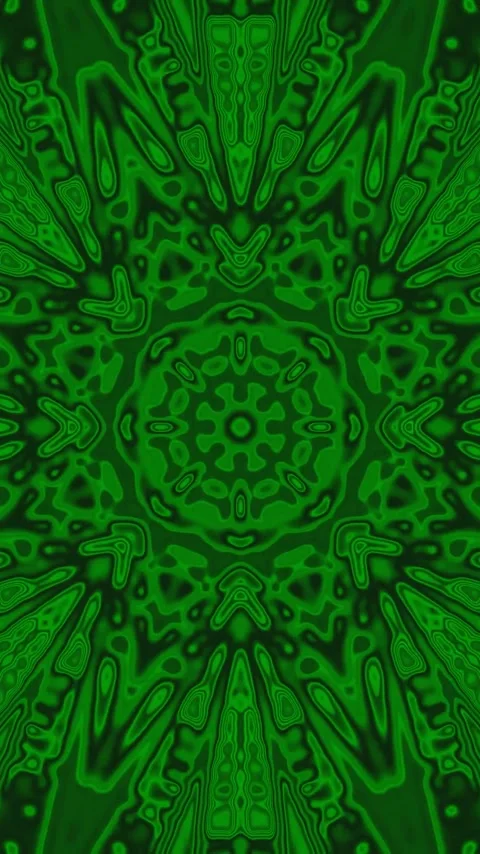 Colorful tunnel video loop with vibrant green patterns creating a mesmerizi.. Stock Footage 321263575