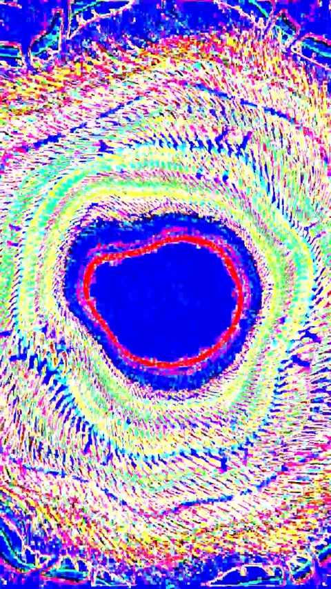 Colorful tunnel video loop with vibrant patterns creating a seamless visual.. Video stock 321265583