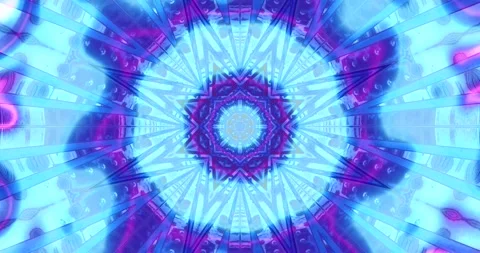 Colorful tunnel video loop with vibrant patterns and seamless flow in a dyn.. Stock Footage 321322243