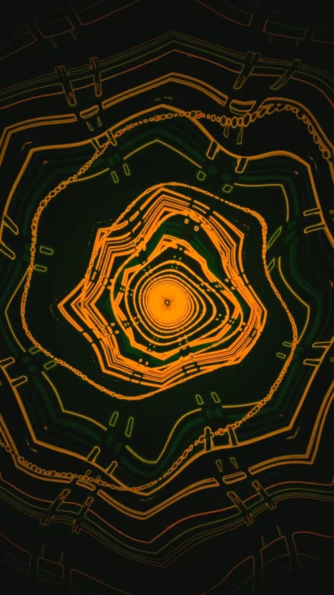 Colorful tunnel video loop with vibrant patterns and smooth transitions for.. Stock Footage 321567789