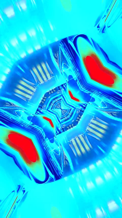 Colorful tunnel video vj loop screensaver creates a mesmerizing visual expe.. Stock Footage 320353625