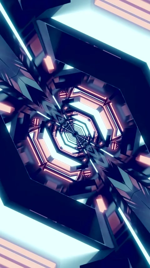 Colorful tunnel video vj loop screensaver for immersive visual experience o.. Stock Footage 320358224