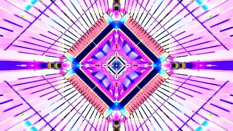 Colorful tunnel video vj loop screensaver seamless looping with vibrant lig.. Stock Footage 320390033