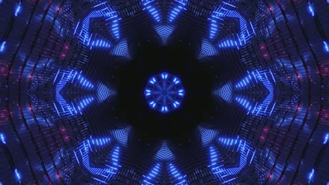 Colorful tunnel video vj loop screensaver with vibrant patterns and seamles.. Stock Footage 320390936