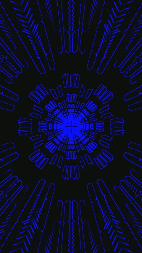 Colorful tunnel video vj loop creates a stunning visual experience in seaml.. Stock Footage 321563094