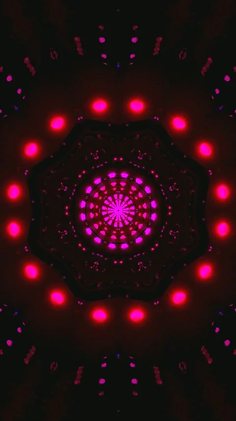 Colorful tunnel video vj loop screensaver displaying vibrant patterns in a .. Stock Footage 321563974