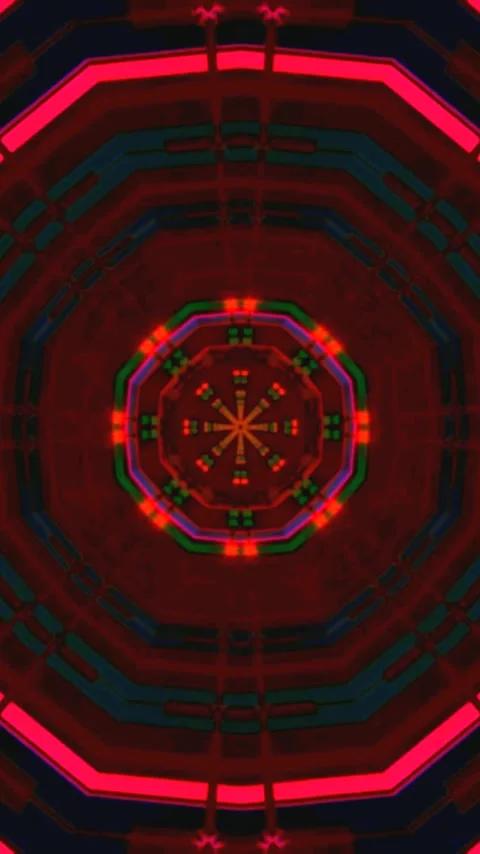Colorful tunnel video vj loop creates a seamless and captivating screensave.. Stock Footage 321572046