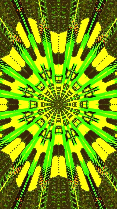 Colorful tunnel visual effects loop designed for dynamic screensaver experien Video stock 321568450