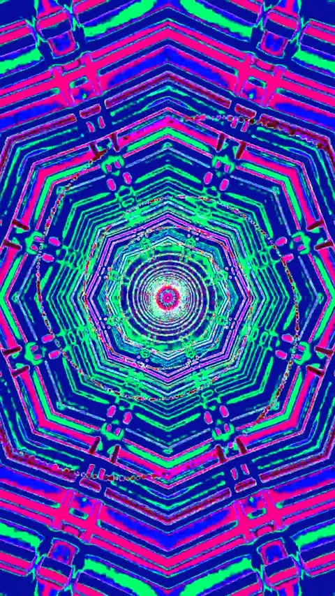 Colorful tunnel visual loop creates dynamic energy for your screensaver and.. Stock Footage 321267541