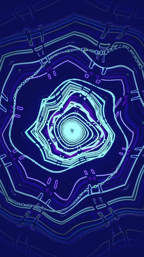Colorful tunnel visual loop screensaver creates immersive digital experienc.. Stock Footage 321563582