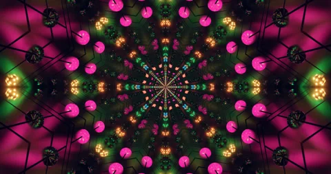 Colorful tunnel visualizer loop creates a dynamic and immersive experience .. Stock Footage 317823000