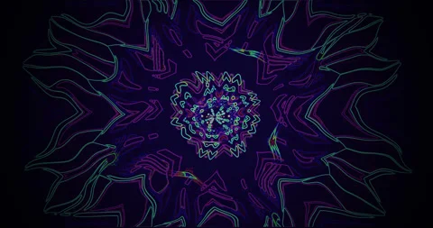 Colorful tunnel visualizer loop creates a mesmerizing screen display for re.. Stock Footage 319627985