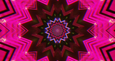Colorful tunnel visualizer loop with vibrant patterns and seamless transiti.. Stock Footage 319427061