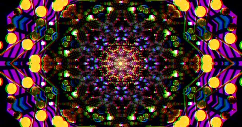 Colorful tunnel vj loop creating a seamless abstract visual experience with.. Stock Footage 316831143