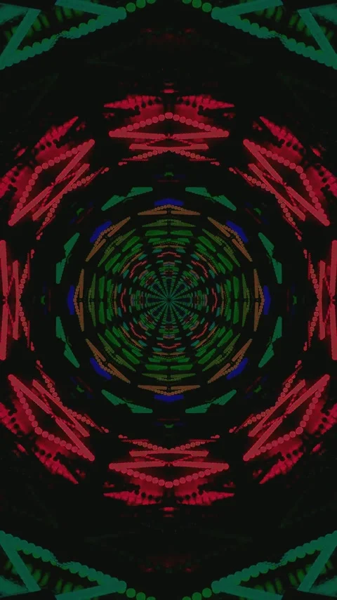 Colorful tunnel vj loop with seamless movement for screensaver experience Stock Footage 321571132