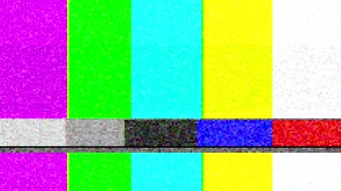 Colorful tv noise static loop animation with retro glitch effect. Stock Footage 320555190