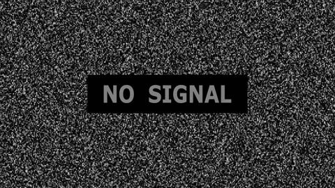 Colorful TV test pattern with NO SIGNAL message animated on a tv background. Stock Footage 266104177