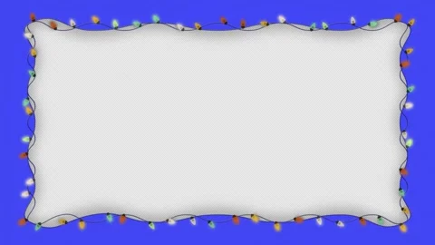 Colorful Twinkling String Light Border Frame Transparent Overlay 4K Stock Footage 336684713