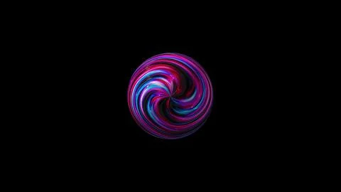 Colorful twirl orb Illustrazione stock
