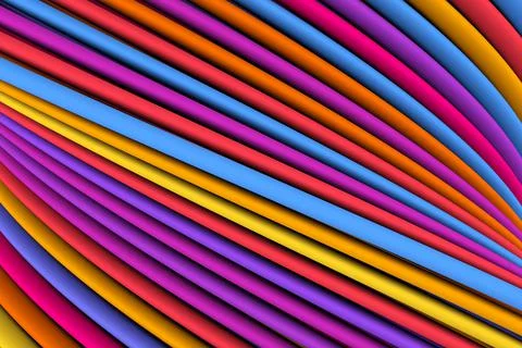 Colorful twisted vortex abstract background 3D render illustration Stock Illustration