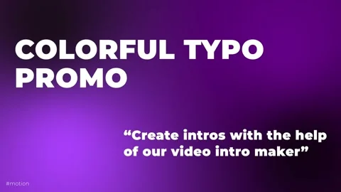 Colorful Typo Promo After Effects stock
