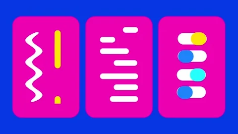 Colorful UI Panels Stock Footage 335667790