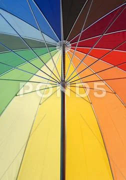 Colorful umbrella closeup Stock Photos
